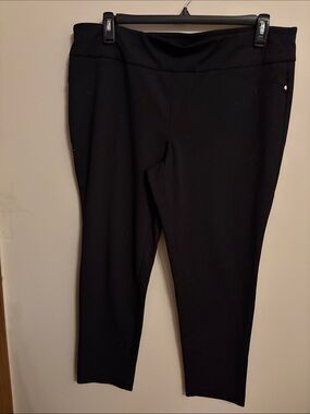 Women's Black Slim Ankle Ponte Pants